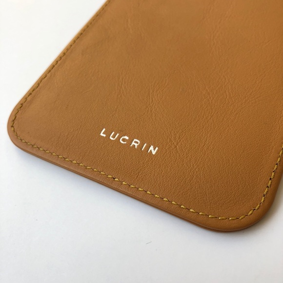 Lucrin Accessories - Lucrin iPhone X Sleeve, Leather Case in Natural